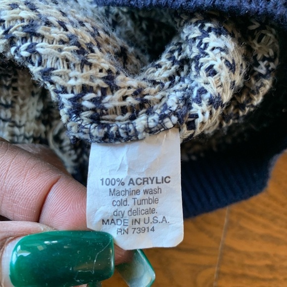 Alfred Dunner Navy Sweater Geometric Print - Picture 11 of 11